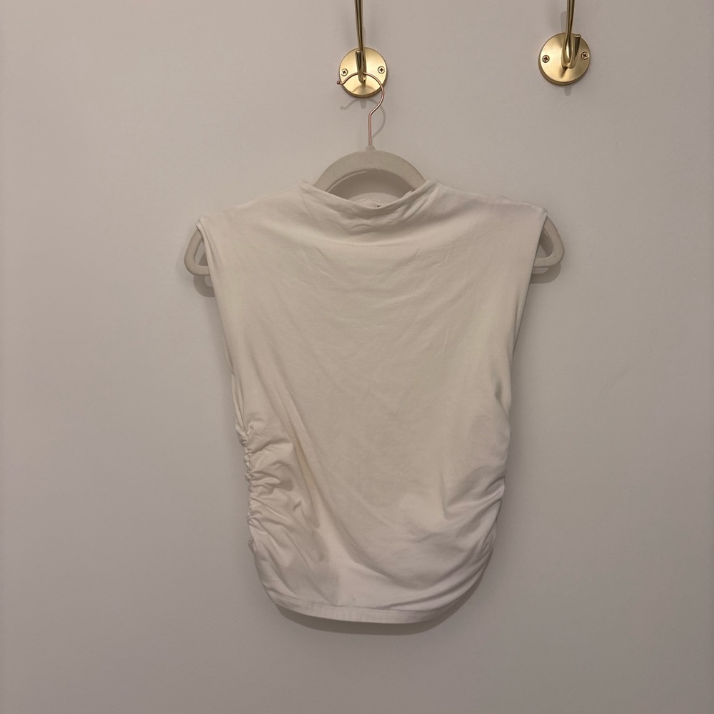 Abercrombie & Fitch White Ruched Top